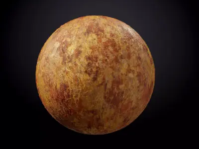 Metal Rusted Yellow Red Seamless PBR Texture  Texture