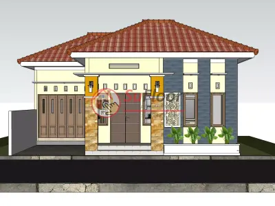 House 9x9m code 587 - Sketchup 3D model 3D model 3D model