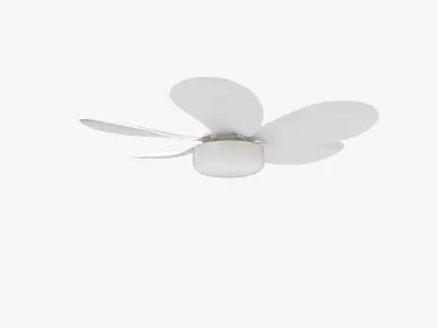 Socket Ceiling Fan With Light and Remote Control 3D model