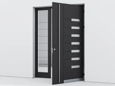 Aluminium door 35 3D model