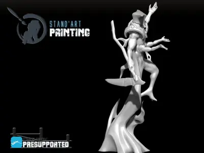 Aeteris stamp art painting - demon 3D model