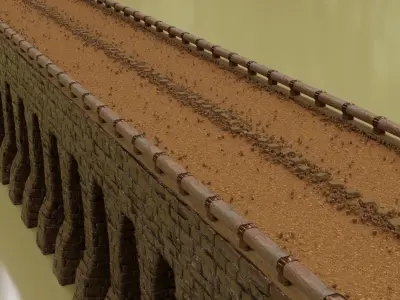 Bridge Kampong Kdei Cambodia 3D model