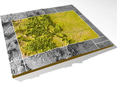 Colorado High resolution 3D relief maps 3D model