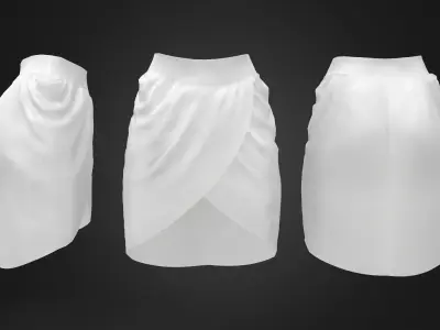 Tulip Skirt Low-poly 3D model