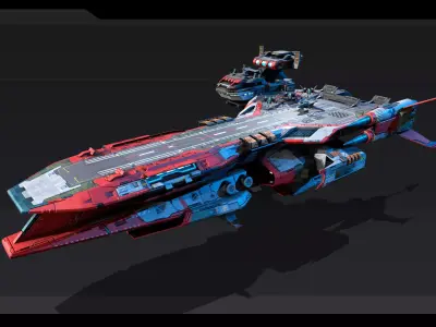 STARSHIPS - Pack07 Low-poly 3D model