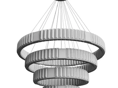 gold chandelier 3D model buy