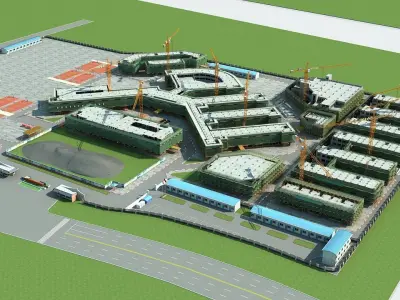 Construction site 3D model