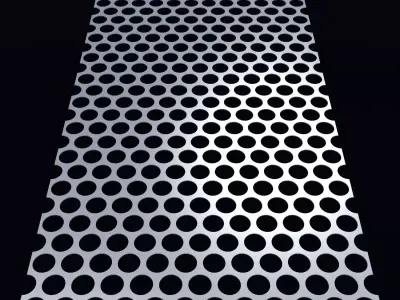 Perforated panel with 58 percent opening 25O103 3D model