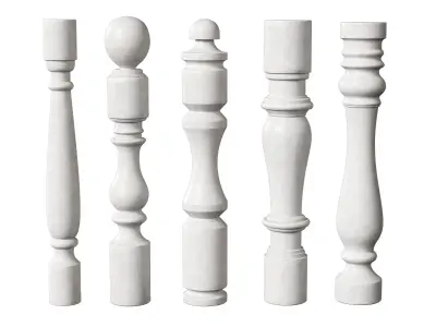Marble Quintet Balusters with Classic Design 2 3D model