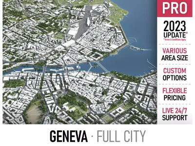 Geneva Low-poly 3D model