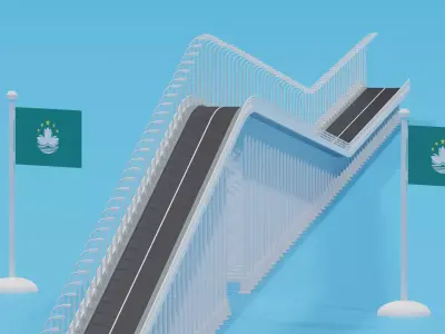 Macau Governor Nobre de Carvalho Bridge 3D model