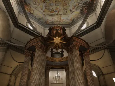 Florence Cathedral Pack-Cathedral Environment-Cathedral Props Low-poly 3D model