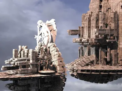 Ancient Maze city 2 Kit bash 2  3D model