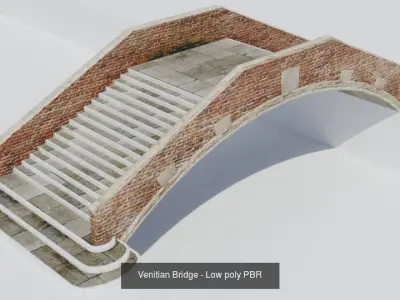 Venice buildings and bridge 3D Model Pack