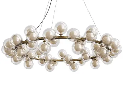 LINDA glass ball chandelier Low-poly 3D model