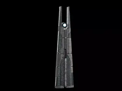 Portal Gate Sci Fi Low-poly 3D model