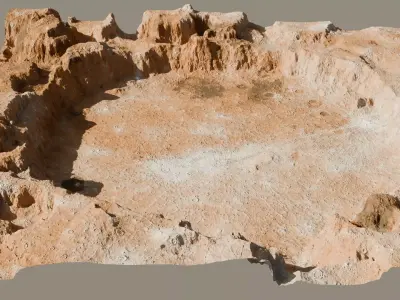 Landscape Crater 3D model Low-poly 3D model