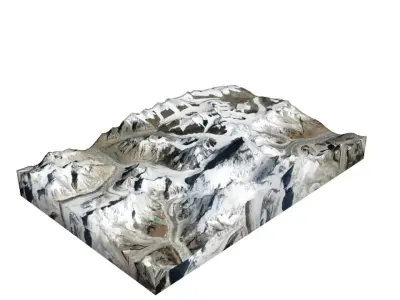 Changtse Mountain Low-poly 3D model