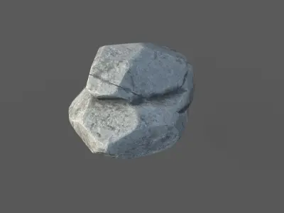 Low Poly Rock 1 Game Ready Model Low-poly 3D model