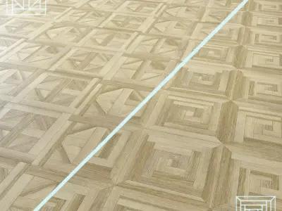 Parquet - Laminate - Wooden floor 2 in 1 Low-poly 3D model 196