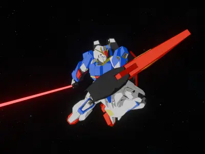Zeta Gundam 3D Model RIGGED 3D model
