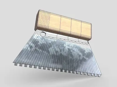 CC0 - Toothed Spatula Free low-poly 3D model