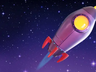 Stylized low poly Rocket 3D model Low-poly 3D model