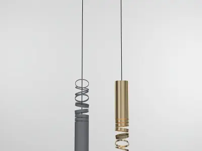 DECOMPOCE pendant light in gold 3D model
