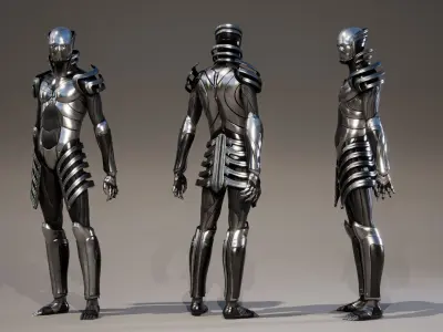Robot 5 Low-poly 3D model