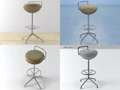 Balloon four different bar stools 3D model