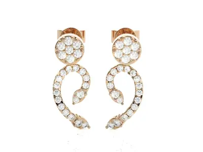 Light wt Pendant Earrings Set 3dm stl obj mtl gltf glb renders  3D print model