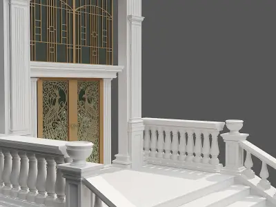 Classic Door Gate 2 3D model