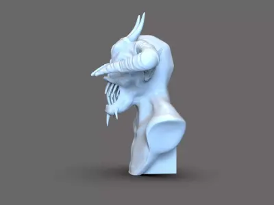 Demon bust 3D print model