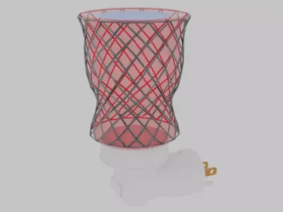 Rose Glass Mini Plugin Wax Warmer with Gold Accents Low-poly 3D model