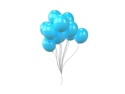 Bunch of Balloons v1 013 Low-poly 3D model