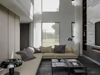  villa interior scenes 3D model