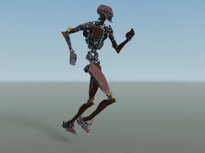 Fully rigged animated robot 3D model