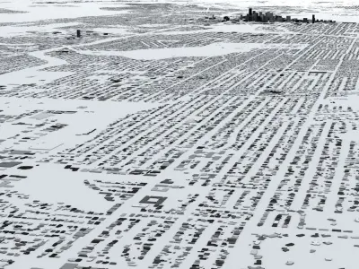 Seattle Streets and Buildings 3D model