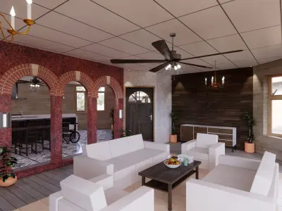 HOUSE COTTAGE CABIN HUT VILLAGE PACK Low-poly 3D model Low-poly 3D model