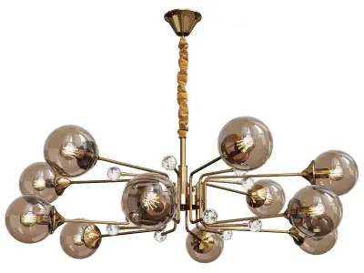 Modern Chandelier Metal Globe Shaped Chandelier Low-poly 3D model
