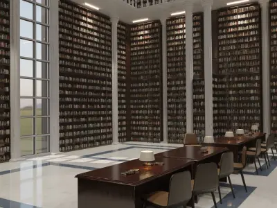 Grand European Library 3D model