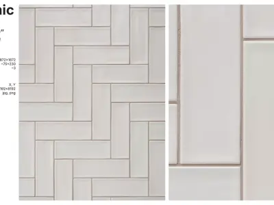 Subway Tile in Herringbone  Layout Texture