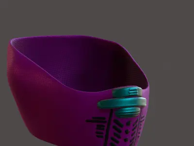 Gas mask helmet 3d model scifi Low-poly  3D model