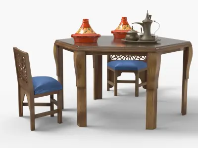  Arabian Dining Set with Tagines and Coffee Set 