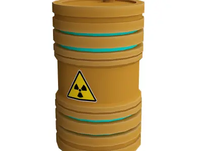 Barrel SCI FI 3d model Low-poly 3D model