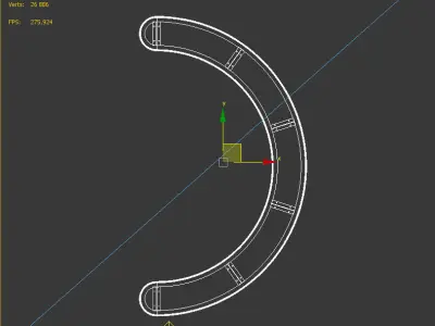 Street bench 3D model