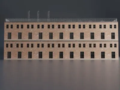 URBAN CITY BUILDING 10 Low-poly 3D model