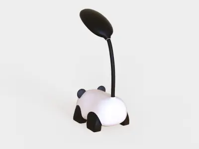 Panda Desk Lamp Low-poly 3D model