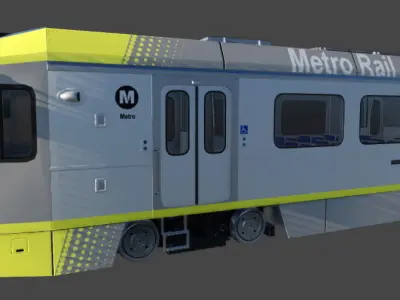 Light Rail Train Kinki Sharyo P3010 Free low-poly 3D model