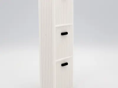 Tall  Kitchen cabinet with functional doors and shelves  3D print model